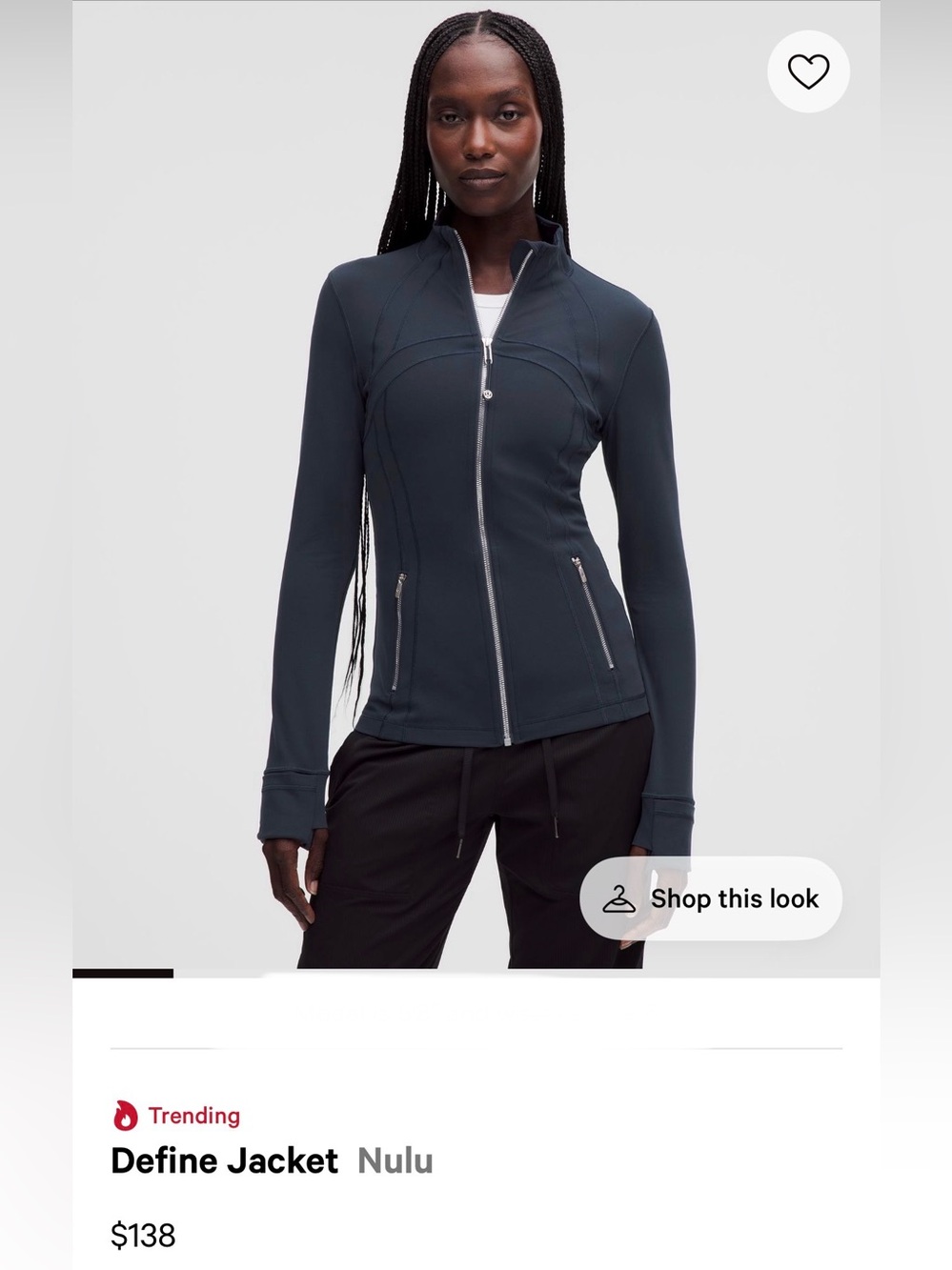 Lululemon Define Jacket Nulu in true navy Size 8